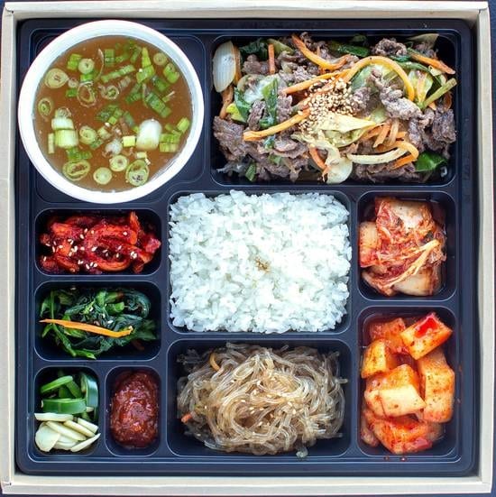 Premium beef bulgogi dosirak/ 프리미엄 소불고기 도시락.