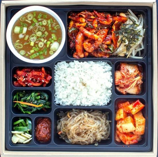 Premium spicy octopus dosirak/프리미엄 낙지볶음 도시락.