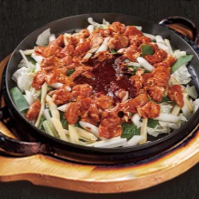 Spicy stir fried chicken.